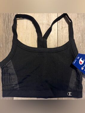 Champion Black Seamless Racerback XL Bralette -NWT